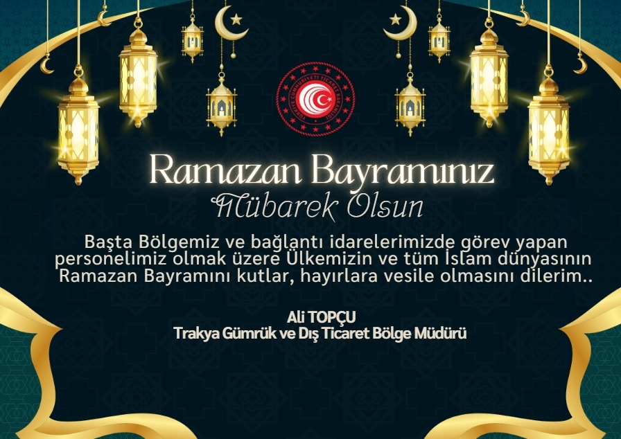 Bölge Müdürümüz Sayın Ali TOPÇU'nun Bayram Mesajı